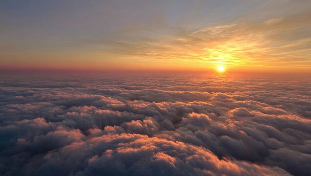 Sunrise above clouds