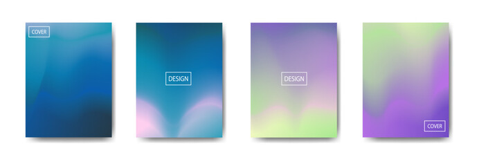 Set of Abstract Gradient Cover Designs in Vibrant Colors