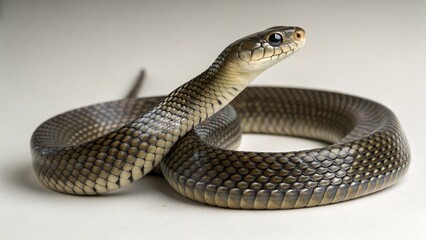 Fototapeta premium Japanese rat snake on studio background