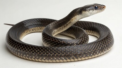 Obraz premium Japanese rat snake on studio background