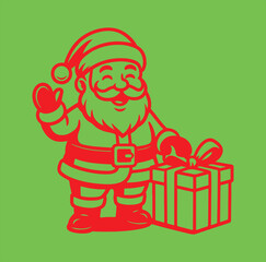 Santa claus vector illustration silhouette 
