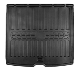 Car rubber floor mat isolated on transparent background – automotive accessory for interior protection