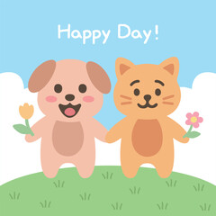 산책 중인 동물 친구