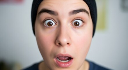 A Wide-Eyed and Comical Reaction of Disbelief