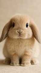 Fototapeta premium Adorable fluffy bunny portrait