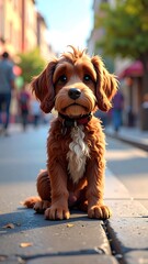 dog in the street