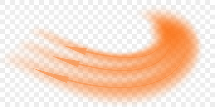 Hot air flow from air conditioner. Propagation of heat waves with direction. 3d vector