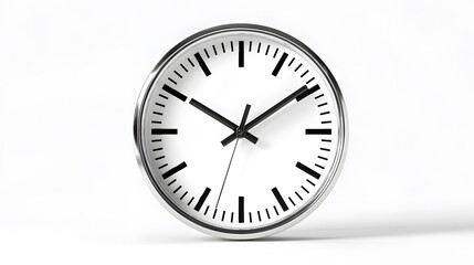 A Simple and Modern Clock Showing Time and Minutes with Black and White Design