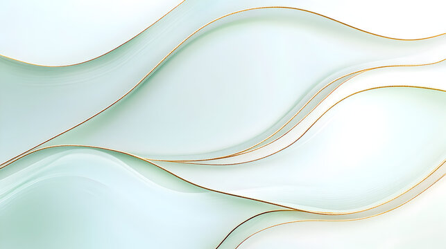 diseño de fondo con textura creativa con espacio de copia con lineas doradas en movimiento en colores blanco y menta creativo para plantilla o diseño de publicidad o tecnologia con graficos 