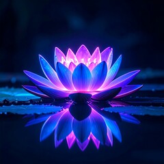 lotus flower on black