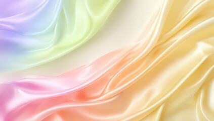 Obraz premium Pastel Rainbow Silk Fabric Texture