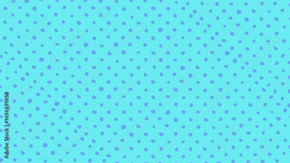 Aufkleber texture image featuring hand-drawn blue spots on a light aqua background. this seamless looping patt