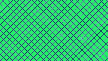 Texture with a purple hand-drawn diagonal grid on a bright green background. Seamlessly looping abstract pattern ideal for visual effects, motion graphics and creative video projects.