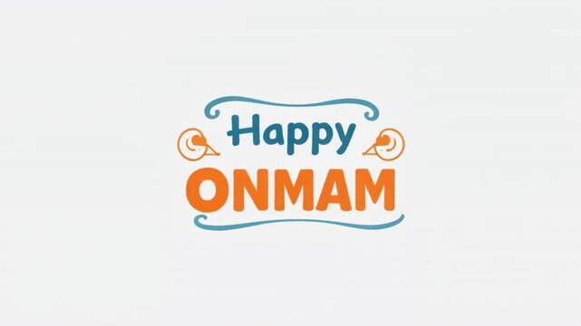 Colorful graphic design of Happy Onam festival celebration