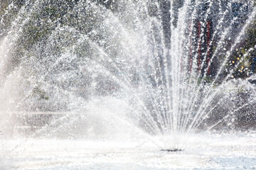 Fountain with water spraying out of it