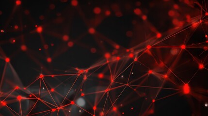 red glowing network connections abstract