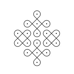 Easy Rangoli Kolam to draw on daily basis!