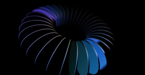 A stunning abstract swirl design. The image showcases a series of interconnected curved lines forming a dynamic swirl shape, enhanced by a gradient color palette.