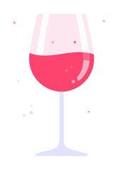 Kieliszek różowego wina ilustracja