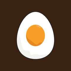 boiled egg illustration image for logo or design object