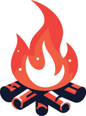 fire lit flame bonfire vector