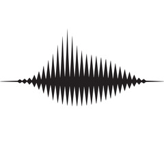 Vector art of music studio logo with sound wave for branding and identity design template