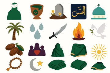 Martyrdom of Imam Hassan Islamic Religious Symbols Faith and Sacrifice