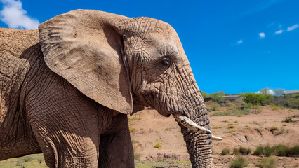 Close-up of African Bush Elephant