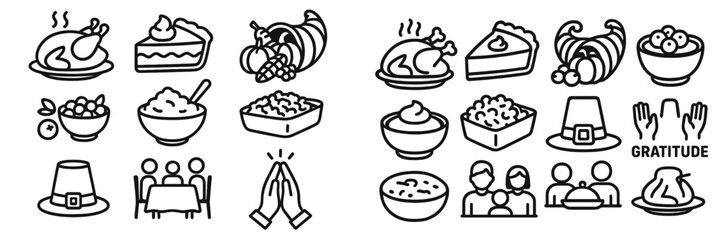 Thanksgiving celebration with traditional food, family gatherings, and symbols of gratitude at a joyful feast in autumn