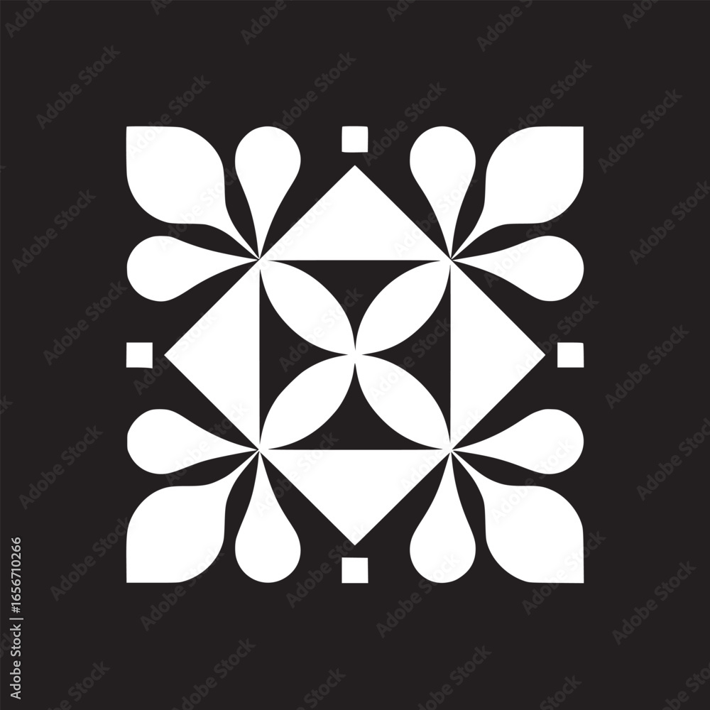 Poster vector art of geometric pattern design with abstract shapes creates a visually appealing and decorat