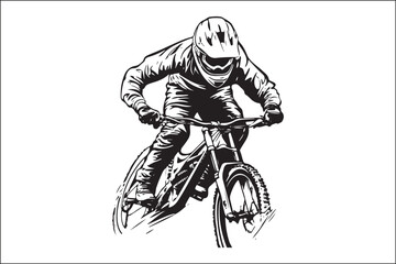 Obraz premium Urban Cyclist Vibes: Bold Black Bicycle Silhouette