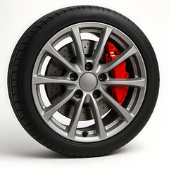 Obraz premium car wheel on white background