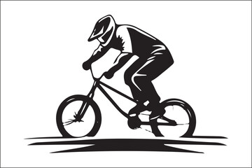 Naklejka premium Mountain Biking Silhouette Pack | Extreme Cycling Vector Set