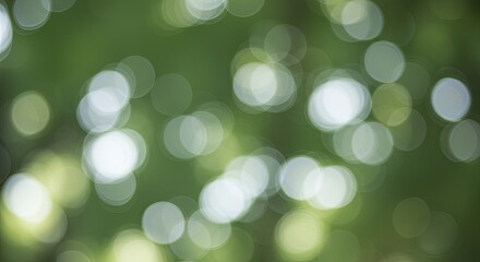 Obraz premium Ethereal Green: Abstract Bokeh of Sunlight Through Lush Foliage, Dreamy and Serene