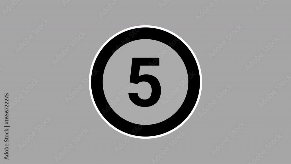 Poster countdown old film 10 seconds a countdown ten to 0 inside of a circle with background. clean retro m