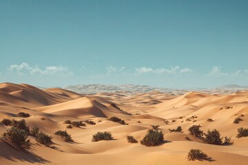 Vast desert landscape under a clear sky