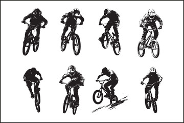 Obraz premium Urban Cyclist Vibes: Bold Black Bicycle Silhouette