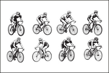 Fototapeta premium Urban Cyclist Vibes: Bold Black Bicycle Silhouette