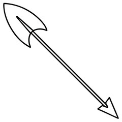 Minimal Cupid Arrow Line Art