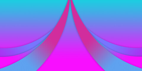 Illustration of a curved wave pattern in colorful gradient