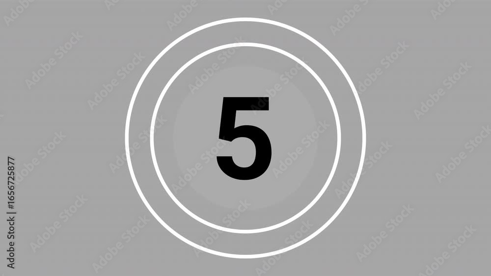 Aufkleber old film countdown. countdown 4k animation movie (10 sec ). old film countdown. simple countdown whi