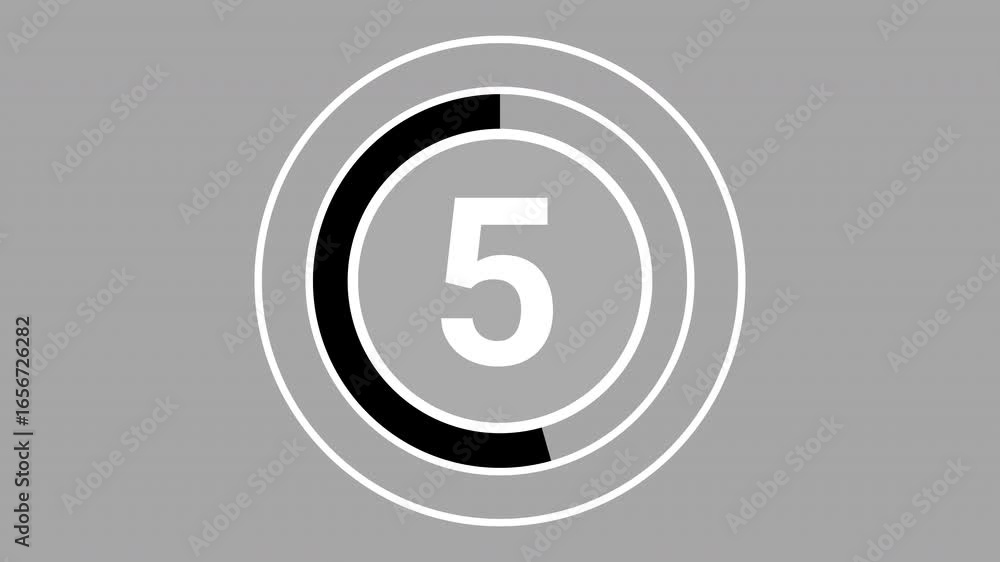 Poster old film countdown. countdown movie from 10 to 0 number. old film movie timer count in grey retro st