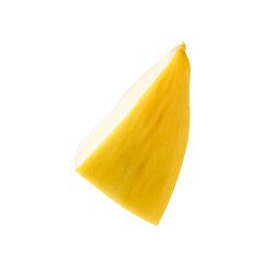 Piece of ripe melon isolated on white