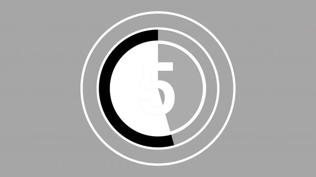 Old film countdown 10 seconds vintage film countdown. 10 seconds from 10 to 0 number vintage film countdown on white with vignette faded black background. Countdown 4K animation movie (10 sec )
