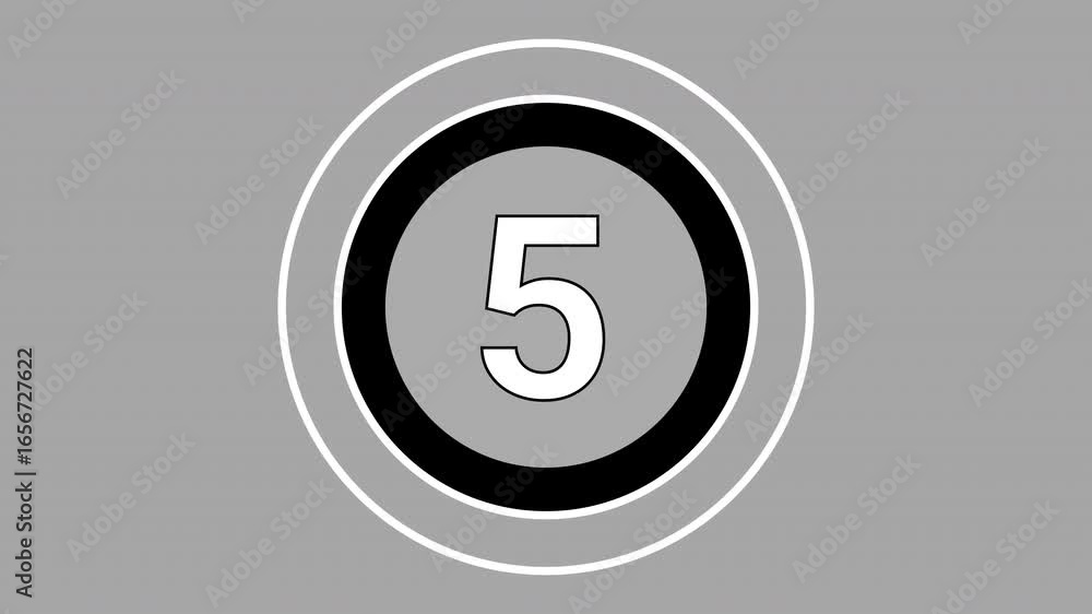 Poster old film countdown 4k. real time countdown leader graphic counting from 10 to 0 with numerals revers