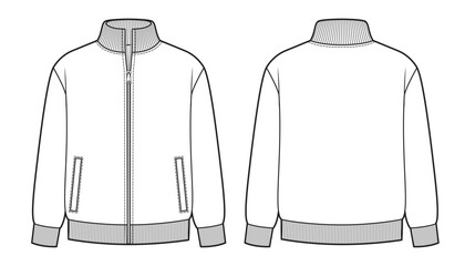 Mens and boys sweater with zipper clasp on front © Olesya