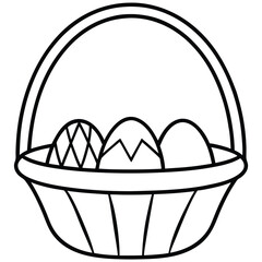 Minimal Easter Basket Outline