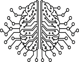 Abstract brain neuron network connection illustration