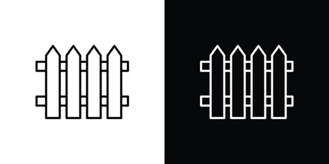 Fence Icon Illustration Isolated on White Background