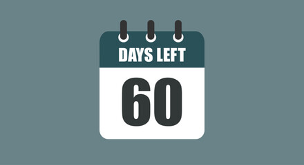 60 days left, Calendar icon for remaining days